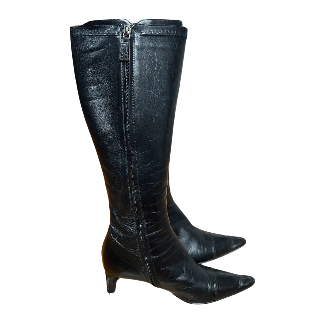 Classic Chanel Logo Boots (36.5)