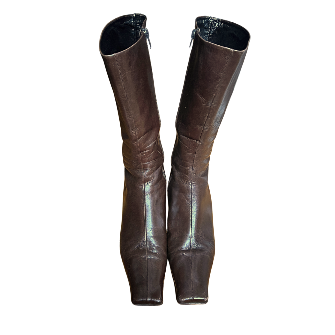 90's Prada Square Toe Boots (39.5)