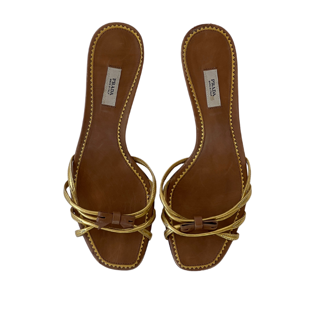 Vintage Prada Bow Kitten Heels (36)