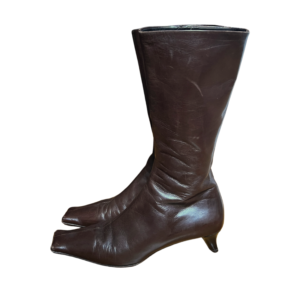 90's Prada Square Toe Boots (39.5)