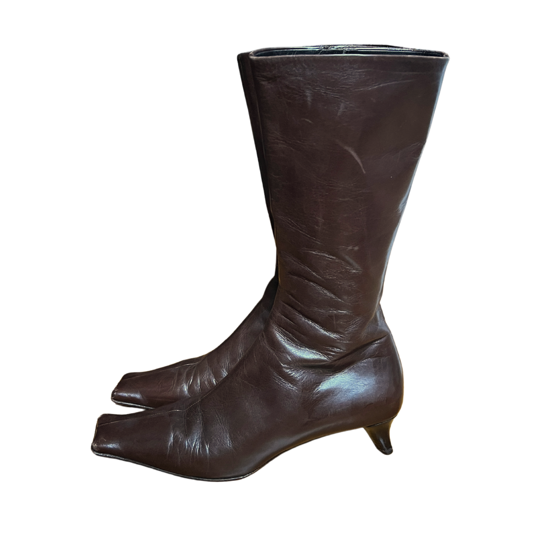 90's Prada Square Toe Boots (39.5)