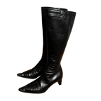 Classic Chanel Logo Boots (36.5)