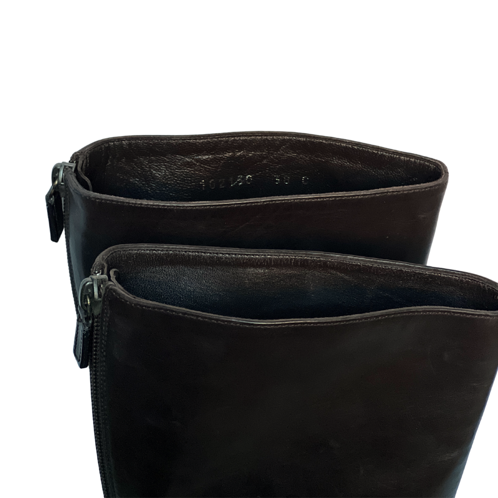 Tom Ford Era Gucci Riding Boots Chocolate Brown (38)