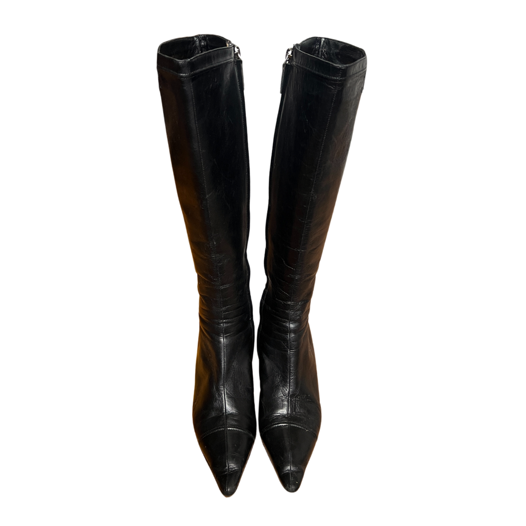 Classic Chanel Logo Boots (36.5)