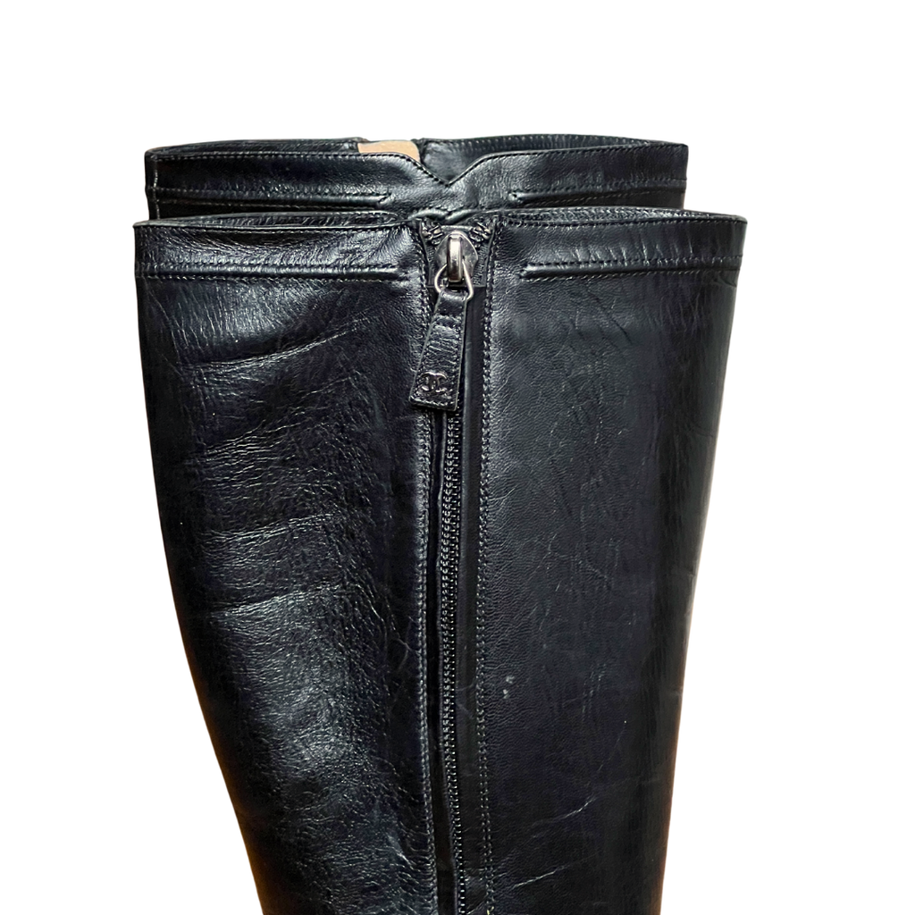 Classic Chanel Logo Boots (36.5)