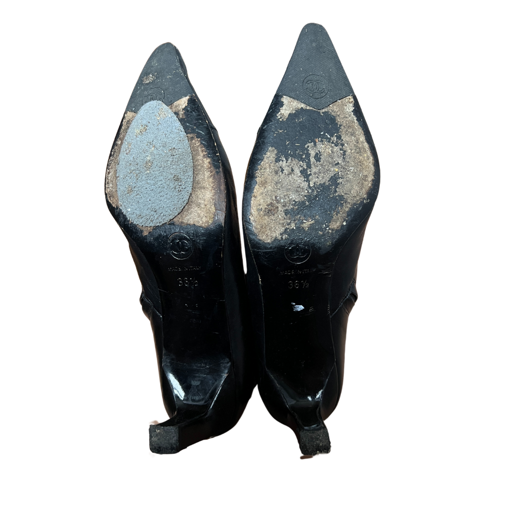 Classic Chanel Logo Boots (36.5)