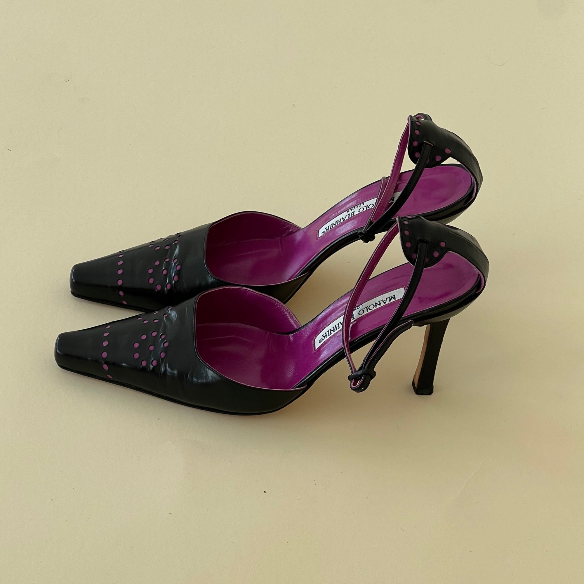 Manolo Blahnik Square Toe Heels (36.5)