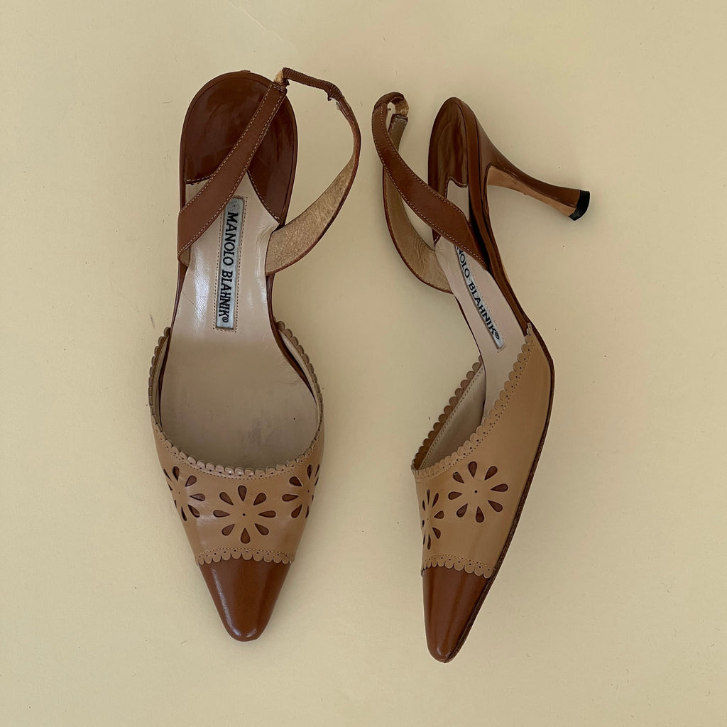 Rare Manolo Blahnik Slingback Heels (35.5)