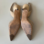 Ultra Rare Chanel Logo Mesh Heels Butter (36.5)