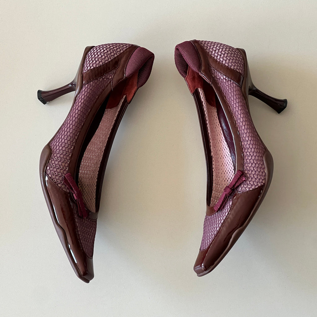 2000's Prada Sport Mesh Bow Heels (37.5)