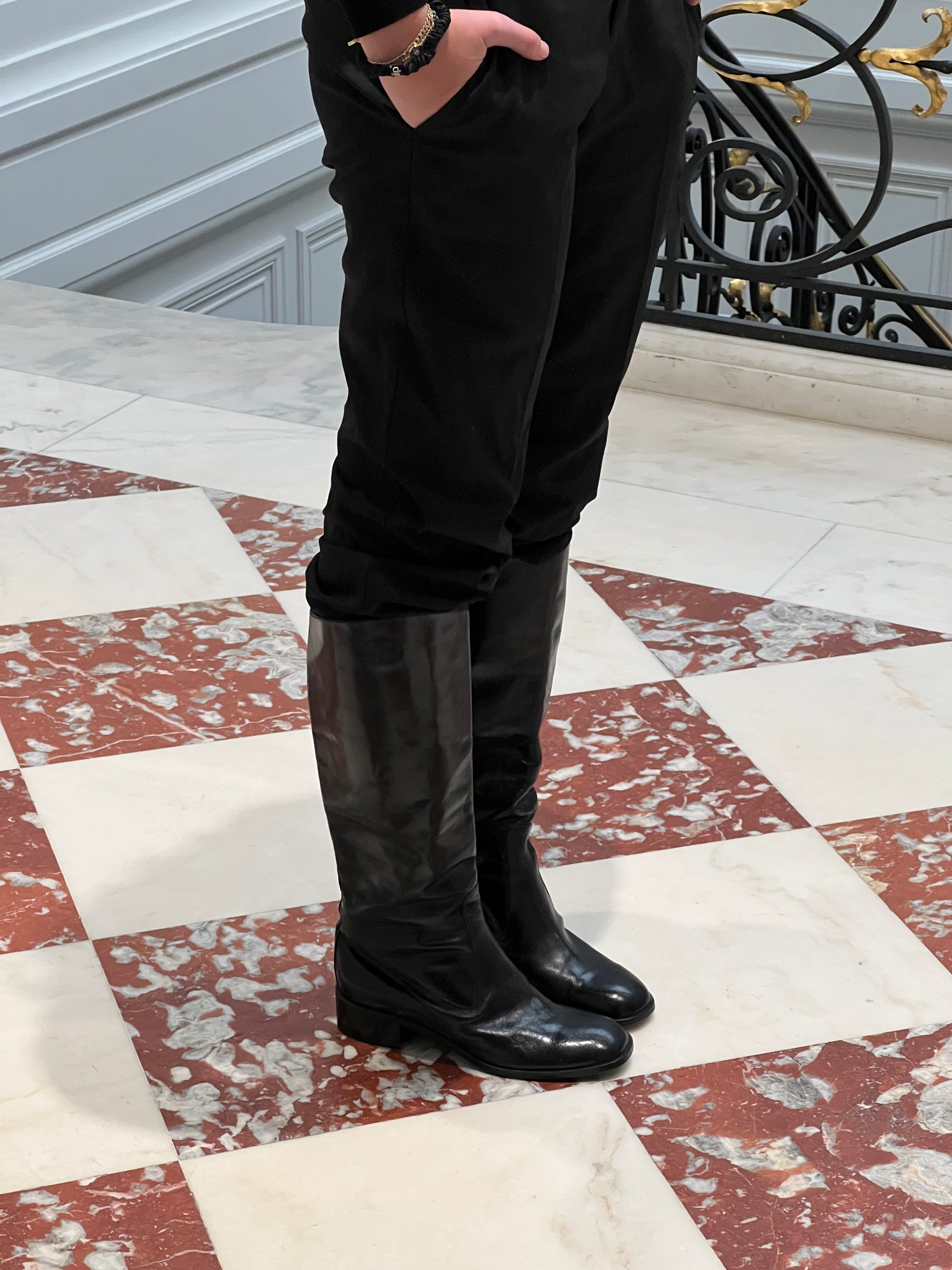 90's Chanel Logo Boots (41.5)