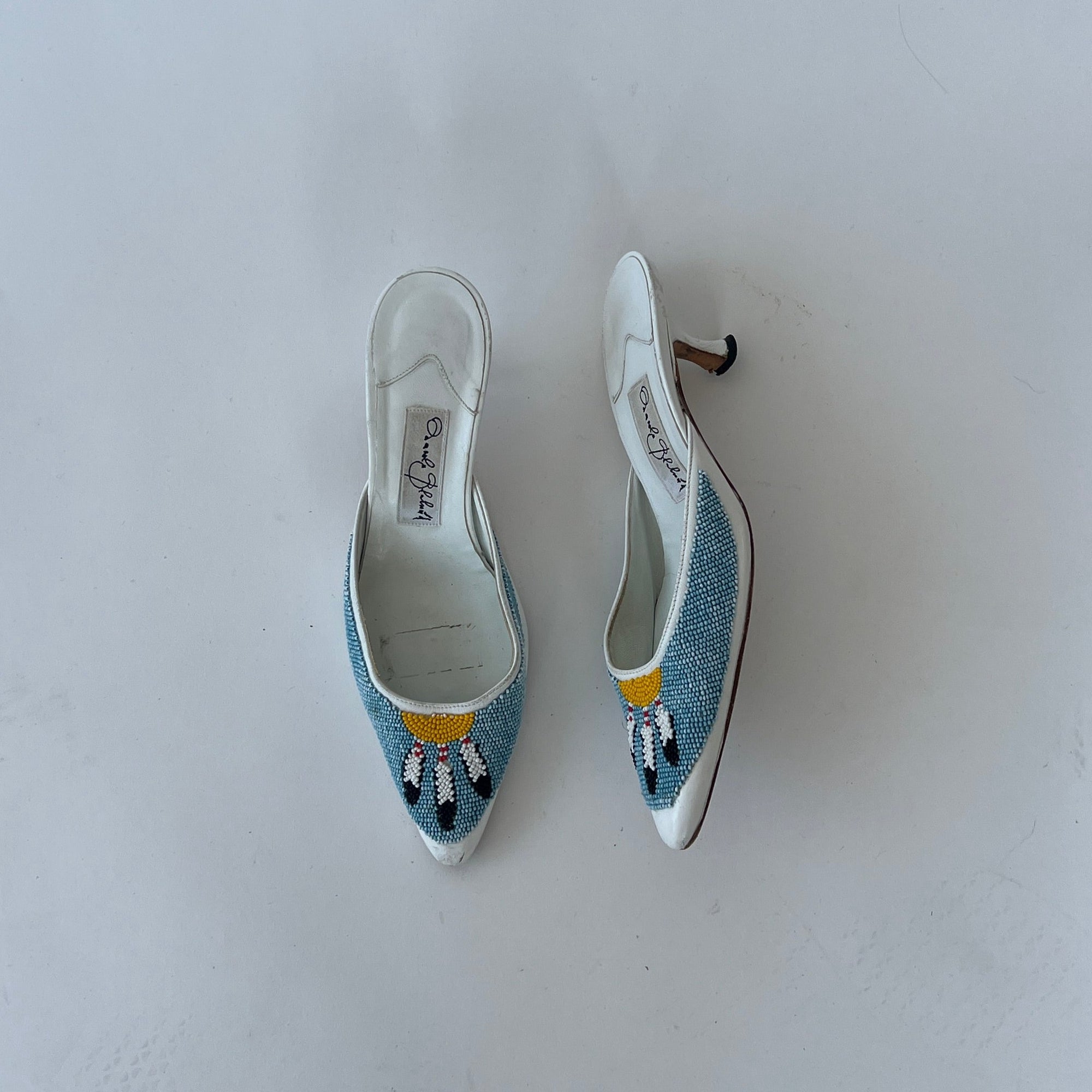 Rare Signed Manolo Blahnik Beaded Mules (36)