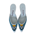Signed Manolo Blahnik Beaded Mules (37.5)
